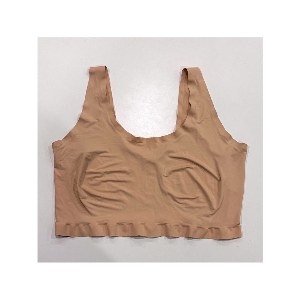 Cheek Boss Seamless Bralette Nude Tan‎ Scoop Neck Lounge Bra Womens 4XL